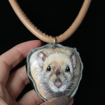 portret szczura, biżuteria ze szczurem