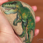 ręcznie malowany dinozaur